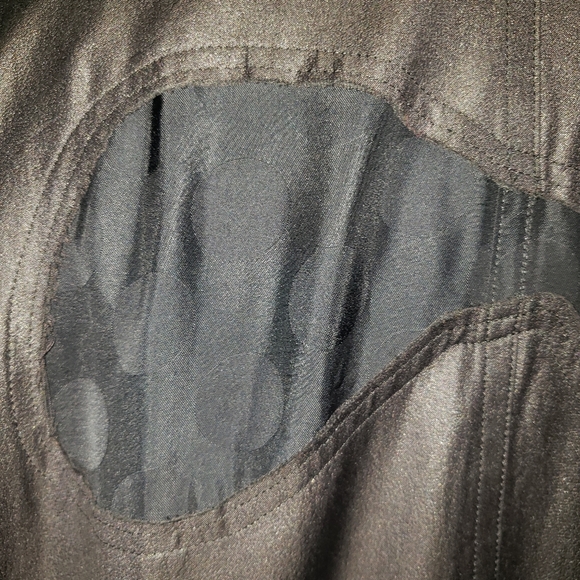 Comme de Garcon Black hooded drawstring lightweight trench coat